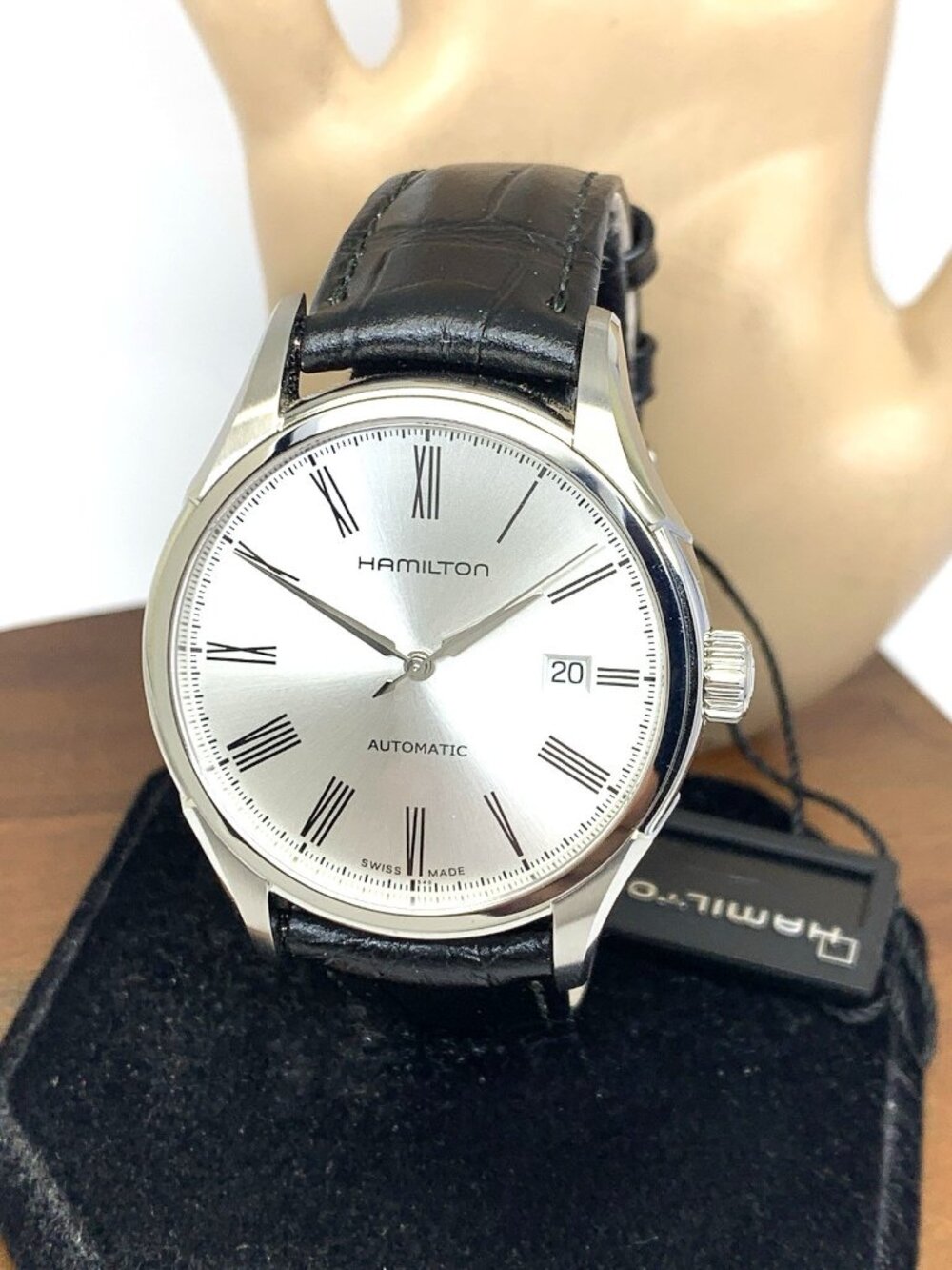 Hamilton Men's Watch H39515754 Swiss Automatic Silver Dial Black Leather 40mm